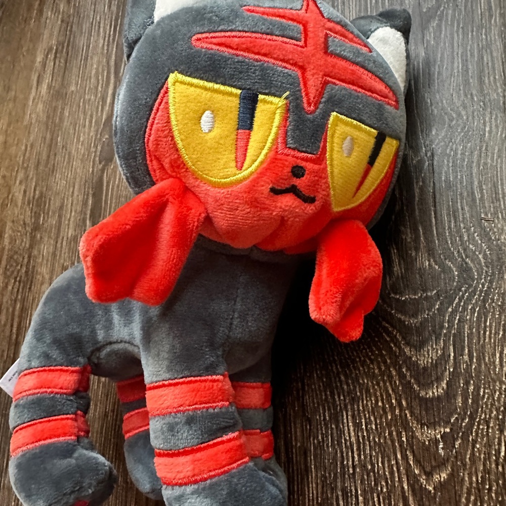 Pokemon Litten Plush Toy Wicked Cool Toys WCT 2018 Grey Orange Cat